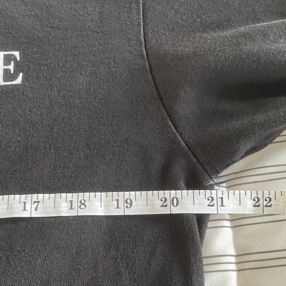 MEN'S  TEE LONG SLEEVE BLACK COTTON SIZE L - Picture 6 of 7